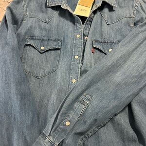 Levi's Classic Blue Button-Up Shirt